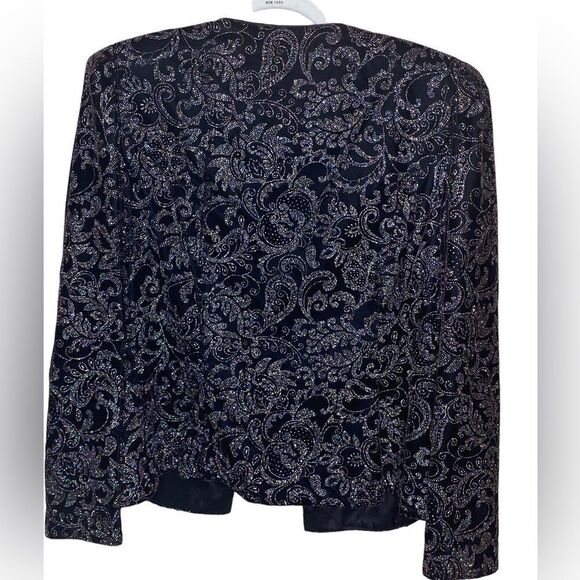 Nah Nah Collection 16 Black Iridescent Sequin Embellished Evening Cocktail - Picture 4 of 6